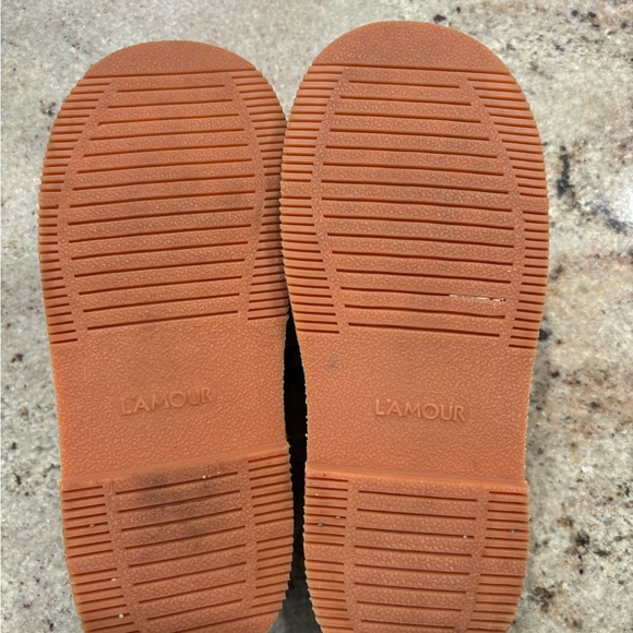 L’Amour Boys Khaki Nubuck Leather Lace Up Shoes - Picture 2 of 3